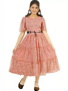 SRA FASHION Girls Maxi/Full Length Party Dress