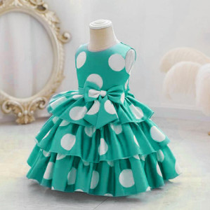 shopivatestore Girls Midi/Knee Length Festive/Wedding Dress