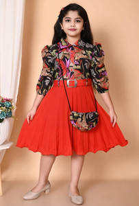 HALDER Indi Baby Girls Below Knee Casual Dress