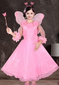 Shanvi.Creations Indi Girls Calf Length Party Dress