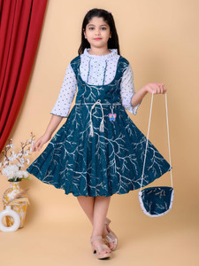 NEW FARIHA GERMENTS Girls Below Knee Festive/Wedding Dress