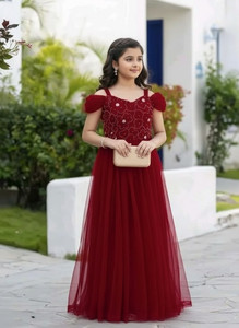 MD Enterprise Girls Maxi/Full Length Festive/Wedding Dress