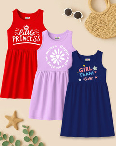 Kuchipoo Girls Midi/Knee Length Casual Dress