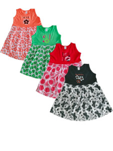 Prathakshana Baby Girls Below Knee Casual Dress
