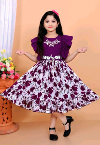 OXTEE ENTERPRISE Girls Below Knee Festive/Wedding Dress