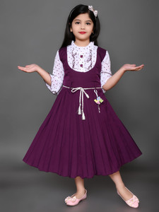 NEW FARIHA GERMENTS Baby Girls Midi/Knee Length Festive/Wedding Dress