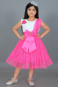 HMS KOLKATA Girls Below Knee Festive/Wedding Dress