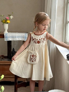 Geabet Baby Girls Midi/Knee Length Casual Dress
