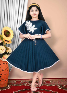 hira fashion Girls Below Knee Festive/Wedding Dress