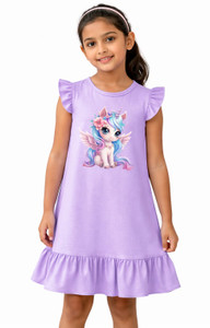 KEESOR Girls Midi/Knee Length Casual Dress