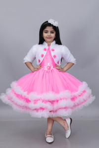 JhilikGarments Girls Below Knee Party Dress