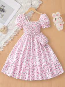 Ethit Indi Girls Midi/Knee Length Party Dress
