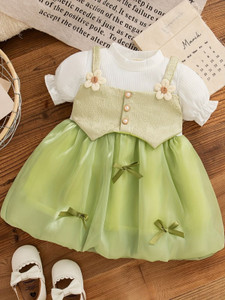 MYTEX FASHION Baby Girls Below Knee Party Dress