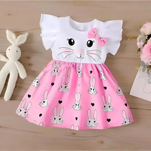 ROSE TEXTILE Girls Midi/Knee Length Festive/Wedding Dress
