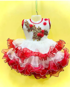 ROSE Girls Midi/Knee Length Festive/Wedding Dress