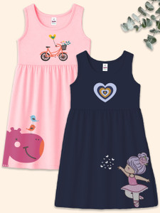 Trendlia Girls Calf Length Casual Dress