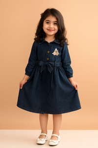 YDFASHION Indi Girls Midi/Knee Length Casual Dress