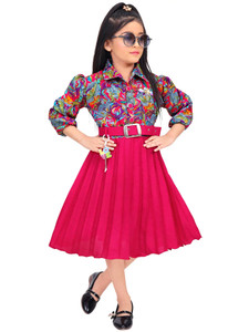 SabinaGarments Girls Below Knee Party Dress