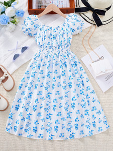 Ethit Indi Girls Midi/Knee Length Casual Dress