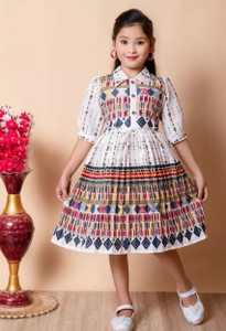 SabinaGarments Girls Midi/Knee Length Party Dress