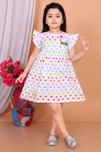 Afrin's Dresses Indi Baby Girls Above Knee Casual Dress