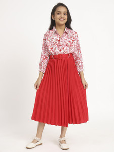 ZWERLON Girls Calf Length Casual Dress