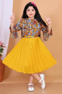 SHINYTHREADS Indi Girls Midi/Knee Length Party Dress