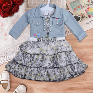 Worton Fashion Girls Below Knee Party Dress