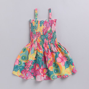 Snuggly Monkey Girls Below Knee Casual Dress