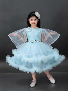 Zenat Girls Calf Length Party Dress