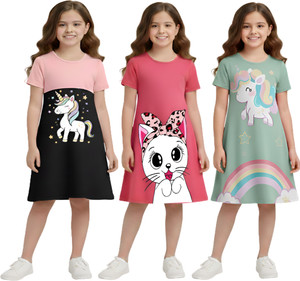 DRUZZEE Indi Girls Above Knee Casual Dress