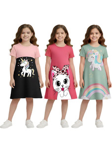 DRUZZEE Indi Girls Midi/Knee Length Casual Dress