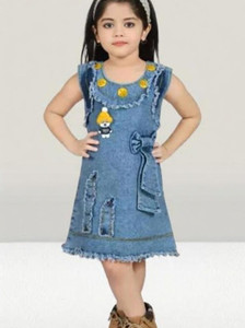 JY TRADERS Girls Midi/Knee Length Casual Dress