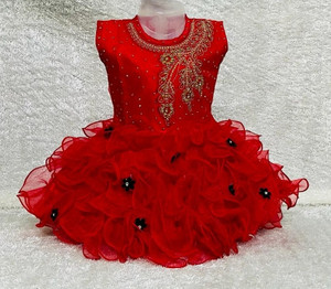 LITTLE MAMA Baby Girls Midi/Knee Length Party Dress