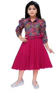 JUHI FASHIONS Indi Girls Above Knee Party Dress