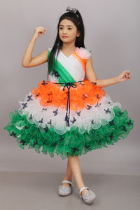JhilikGarments Girls Midi/Knee Length Festive/Wedding Dress