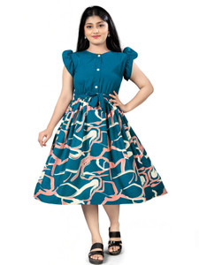 Njushxa Indi Girls Midi/Knee Length Casual Dress