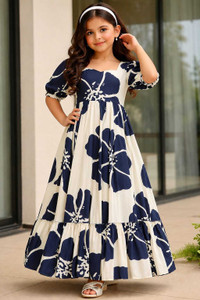 A K DESIGNERS Indi Girls Below Knee Casual Dress
