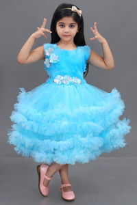 JhilikGarments Girls Below Knee Festive/Wedding Dress