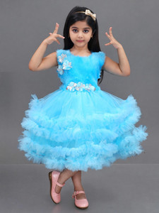 JhilikGarments Girls Below Knee Festive/Wedding Dress