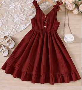 MENSBIT Girls Above Knee Festive/Wedding Dress