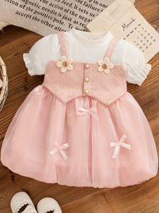 KAVIA FASHION Girls Below Knee Party Dress
