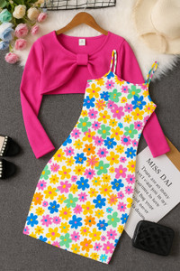 FALTOOO Girls Above Knee Party Dress