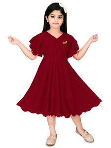 SHB COLLECTION Indi Girls Midi/Knee Length Casual Dress