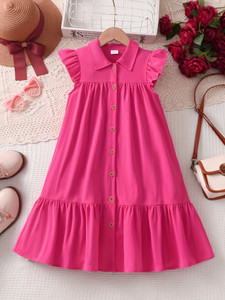 Ethit Indi Girls Midi/Knee Length Casual Dress