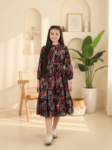 CUTIEKINS Girls Midi/Knee Length Casual Dress