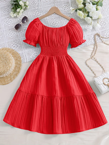 Ethit Indi Girls Midi/Knee Length Casual Dress