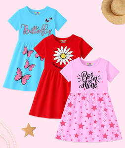 Kuchipoo Girls Midi/Knee Length Casual Dress