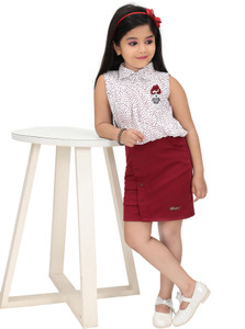 GLAMOUR WORLD GARMENTS Girls Midi/Knee Length Casual Dress