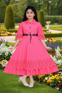 Mdmongaldresses Girls Maxi/Full Length Party Dress